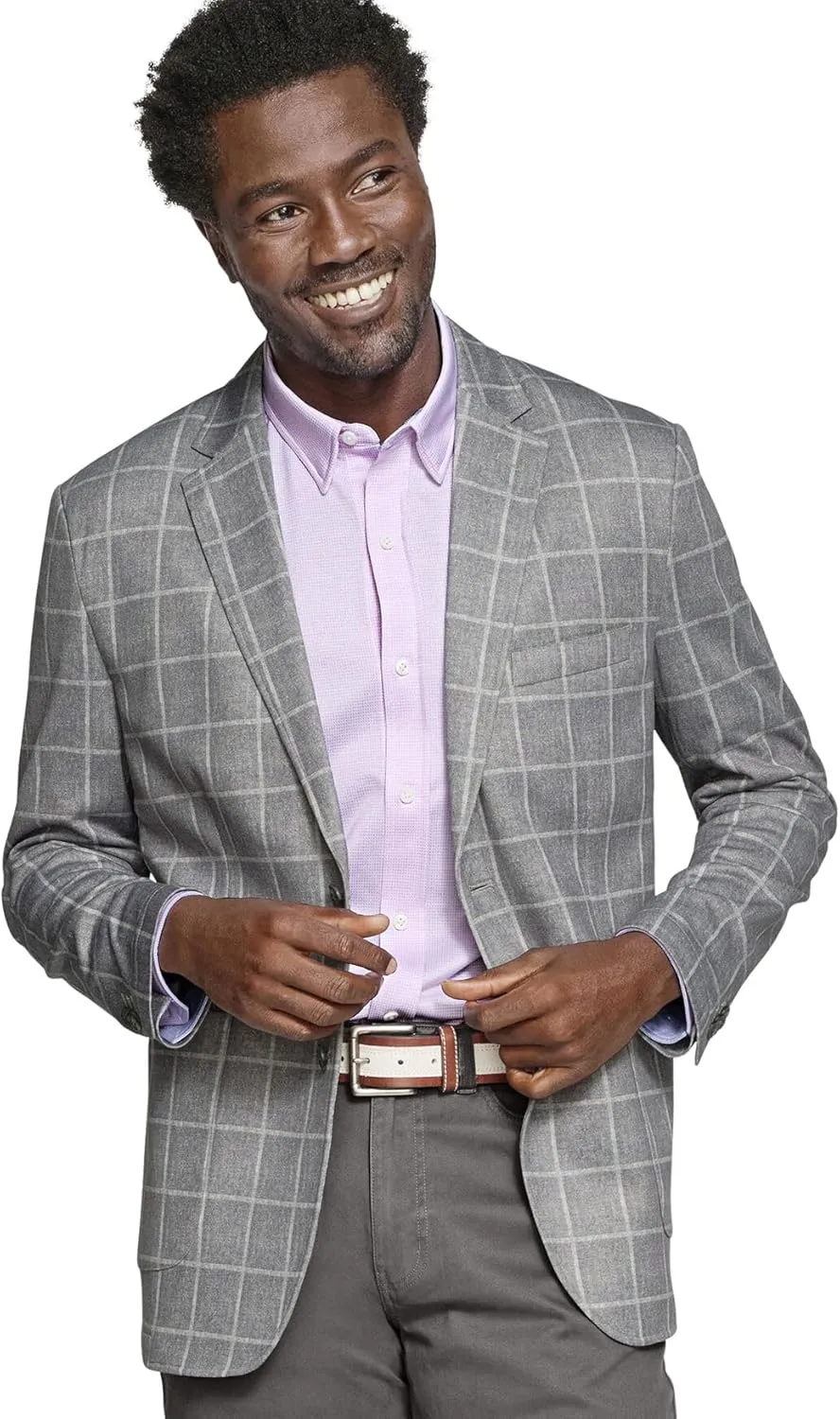 Johnston & Murphy Men's Xc Flex Unlined Plaid Knit Blazer