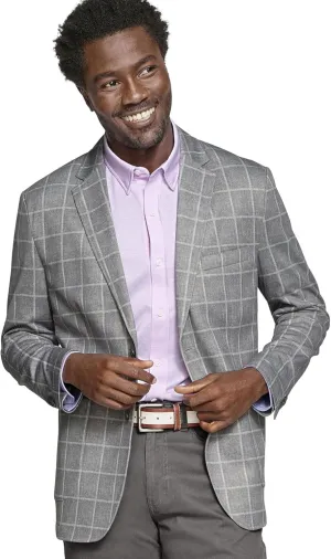 Johnston & Murphy Men's Xc Flex Unlined Plaid Knit Blazer