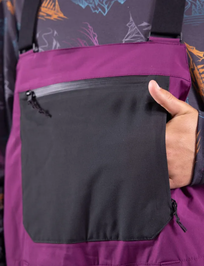Jones Mtn Surf Men's Bib Pant 2025 | Deep Purple