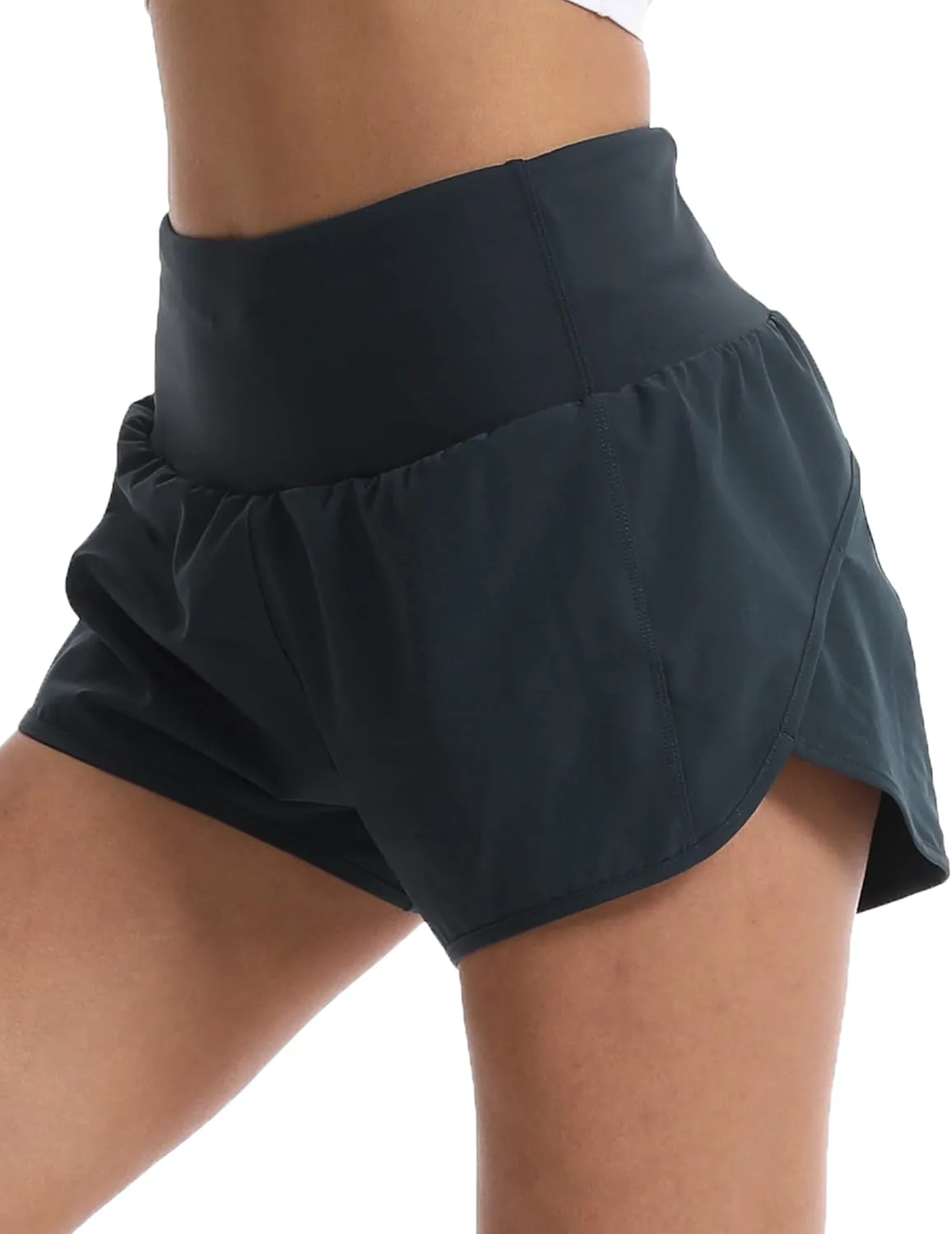 Kcutteyg Running Shorts for Women with Liner High Waisted Lightweight Womens Workout Shorts with Pocket