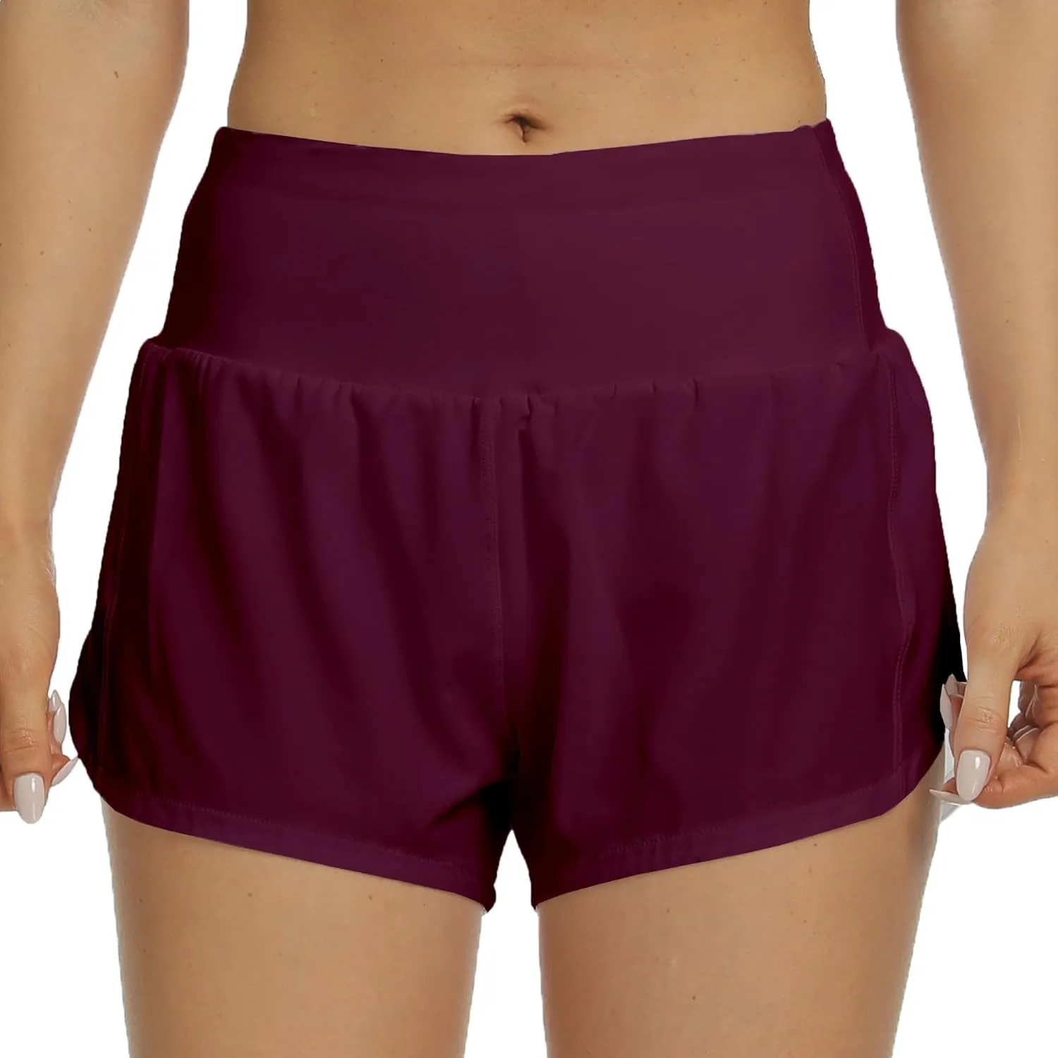 Kcutteyg Running Shorts for Women with Liner High Waisted Lightweight Womens Workout Shorts with Pocket