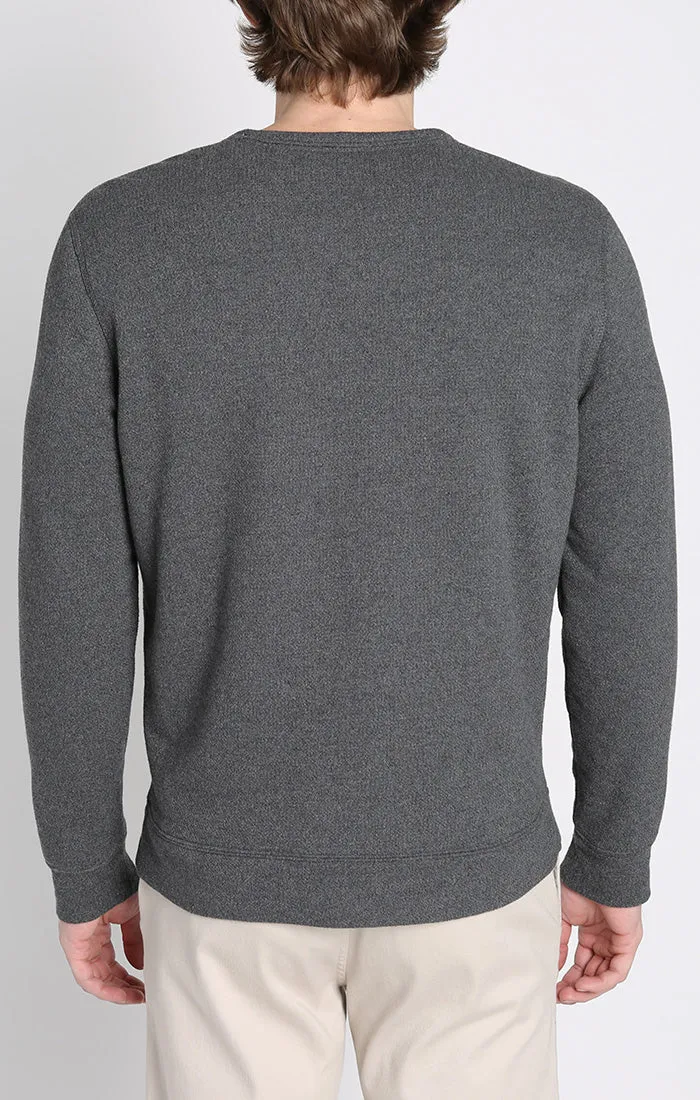Kent Recycled Jacquard Sherpa Lined Crewneck