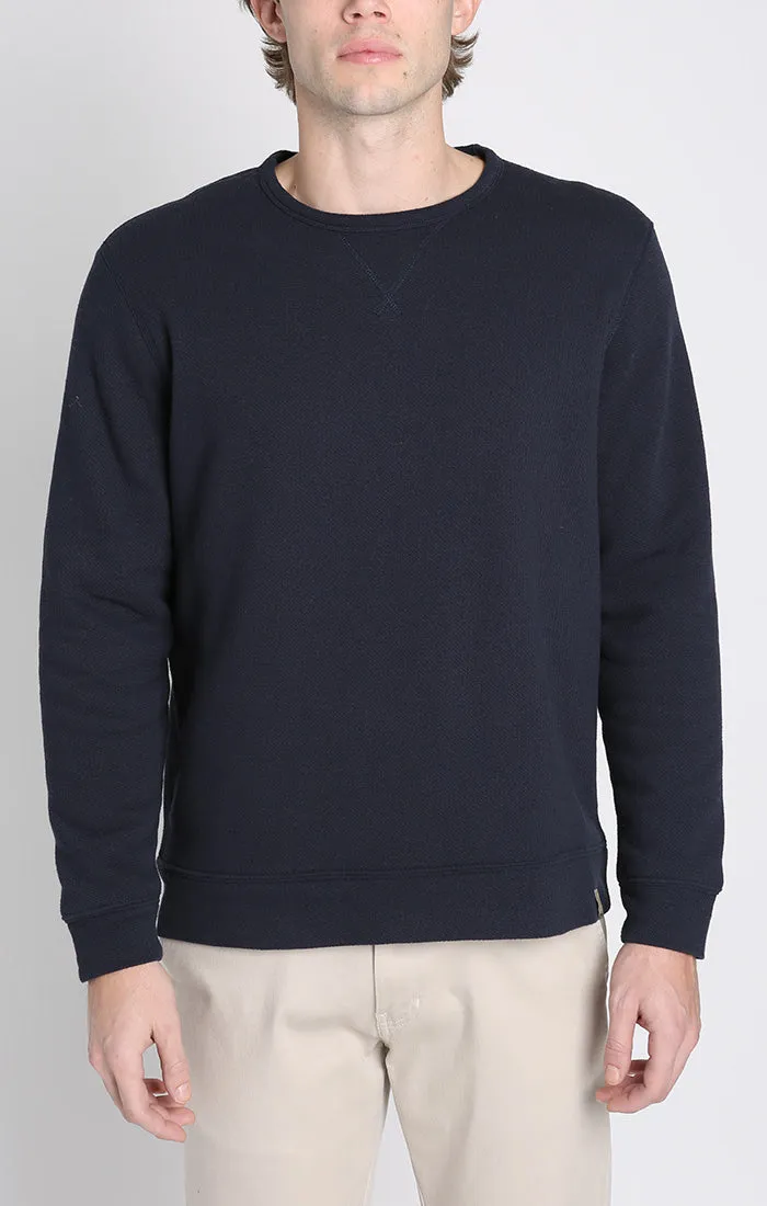 Kent Recycled Jacquard Sherpa Lined Crewneck