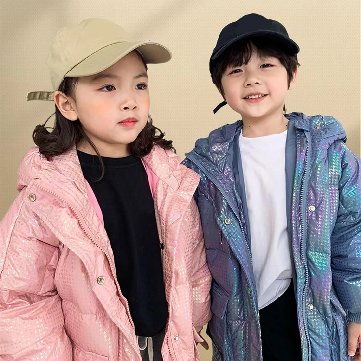Kids Toddler Baby Girls Boys Winter Warm Thick Solid Cotton Long Sleeve Padded Jacket Coat Clothes Boys Coat 7