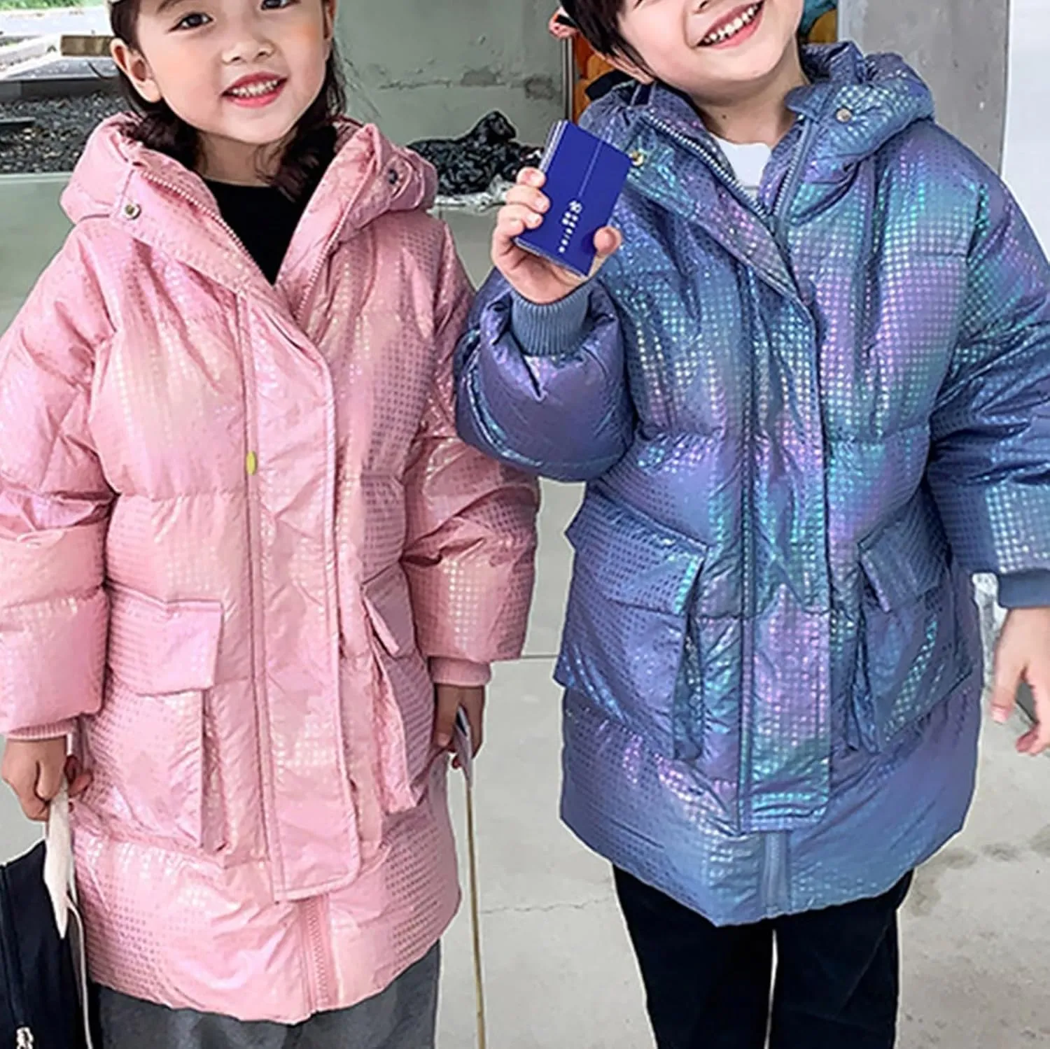 Kids Toddler Baby Girls Boys Winter Warm Thick Solid Cotton Long Sleeve Padded Jacket Coat Clothes Boys Coat 7