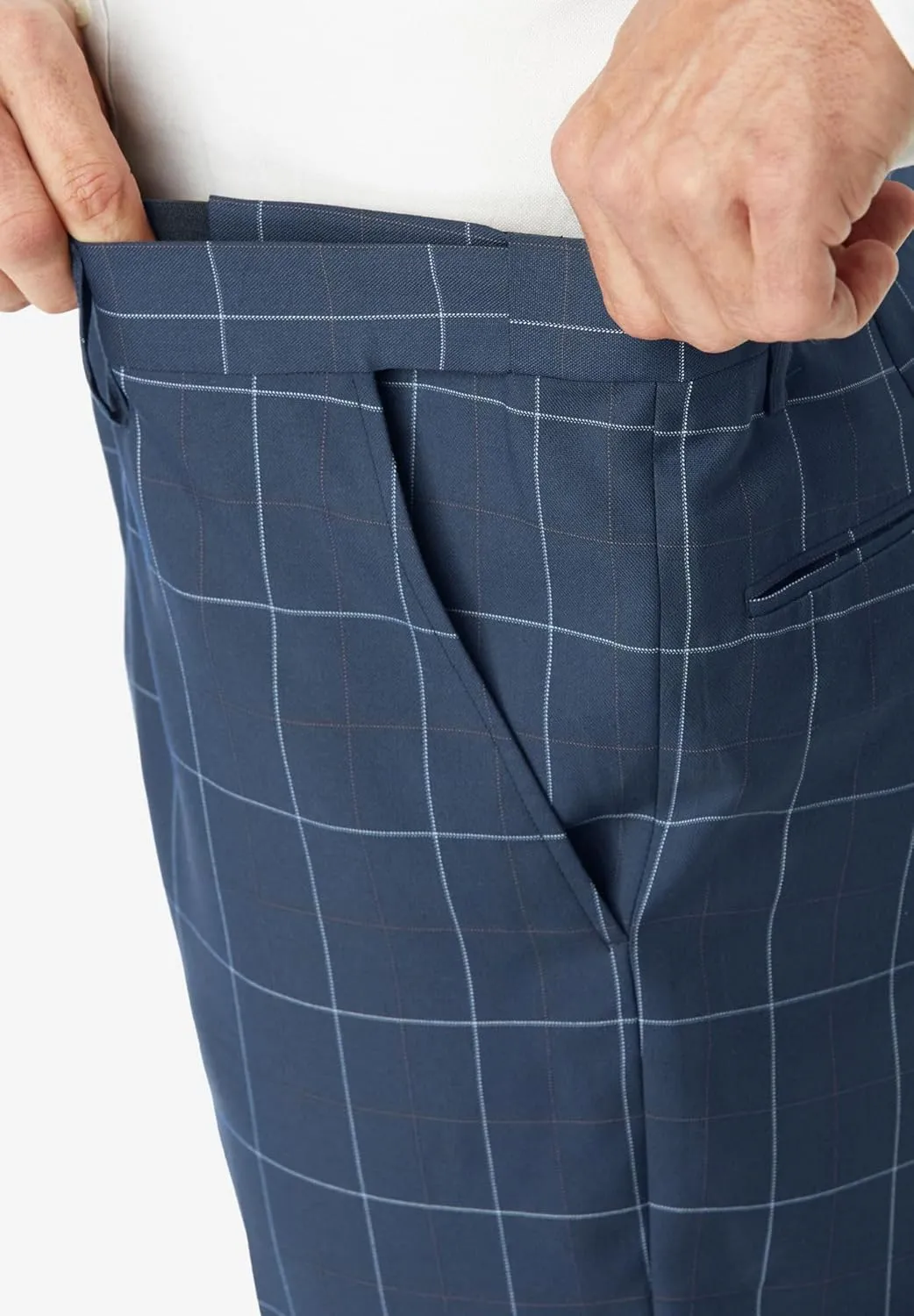 KingSize Men's Big & Tall Easy Movement Plain-Front Expandable Dress Pants
