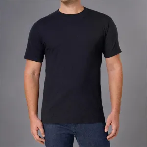 Kirkland Signature Mens Crew 100% Cotton Tagless Neck Tee, 6-Pack (Black, Medium)