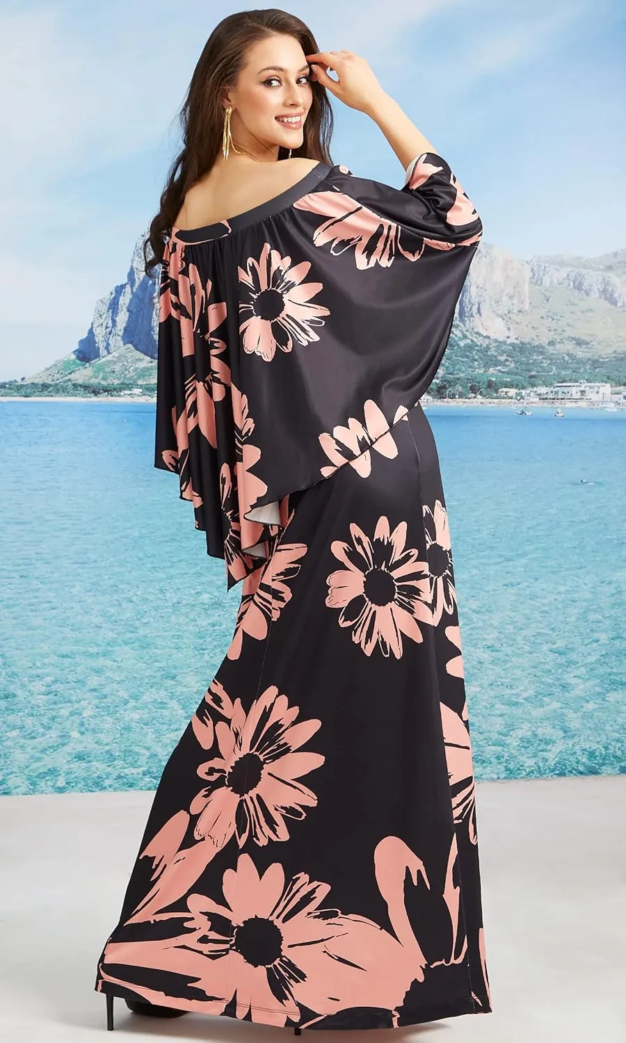 KOH KOH Womens Long Strapless Flowy Flattering Evening Cocktail Gown Maxi Dress