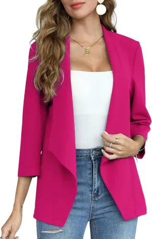 KOJOOIN Womens Casual Blazers Long Sleeve Open Front Business Casual Cardigan Jacket