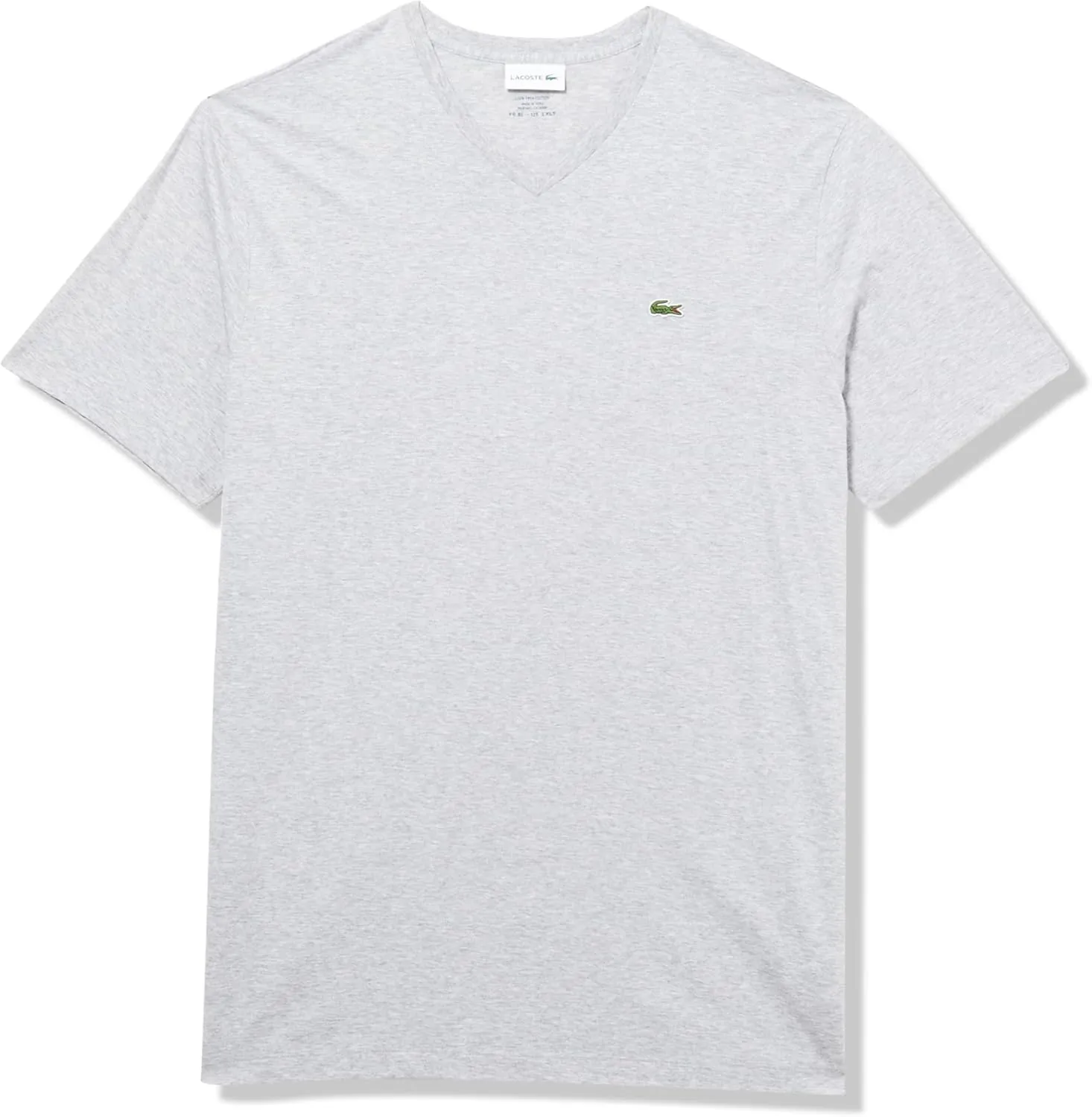 Lacoste Men's Tall Fit Ribbed V-Neck Cotton T-Shirt