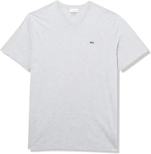 Lacoste Men's Tall Fit Ribbed V-Neck Cotton T-Shirt