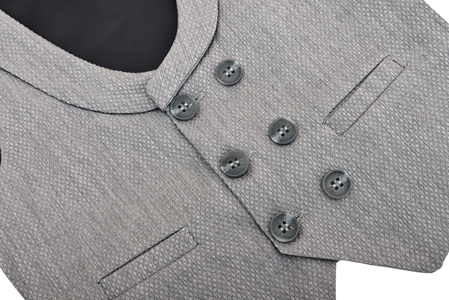 Lilax Boys Suit Set Slim Fit Vest, White Dress Shirt, Dress Pants and Bowtie 4 Piece Formal Suit Set