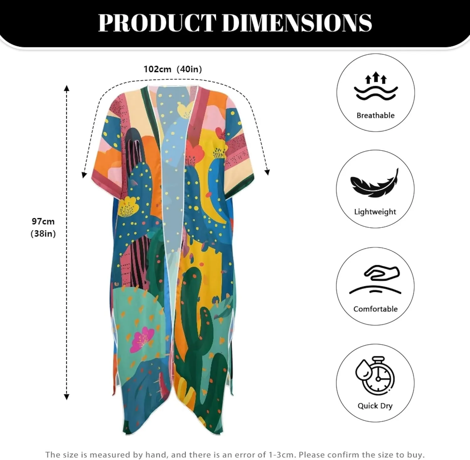 Long Swimsuit Coverup for Women Seaside Summer Vacation Swim Cover Up for Women Hawaiian komono cardigan Cover Ups