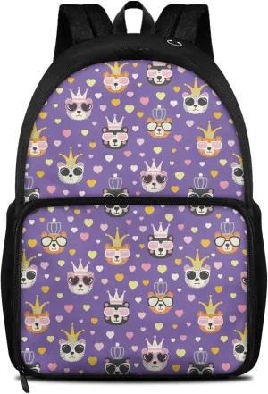 Lunch Shoulder Bag for Primary Kids-Bear King 2-in-1 Backpack Insulated Cooler,with Lunch Compartment and Backpack Handle,Water Resistant Easy Clean for Camping School