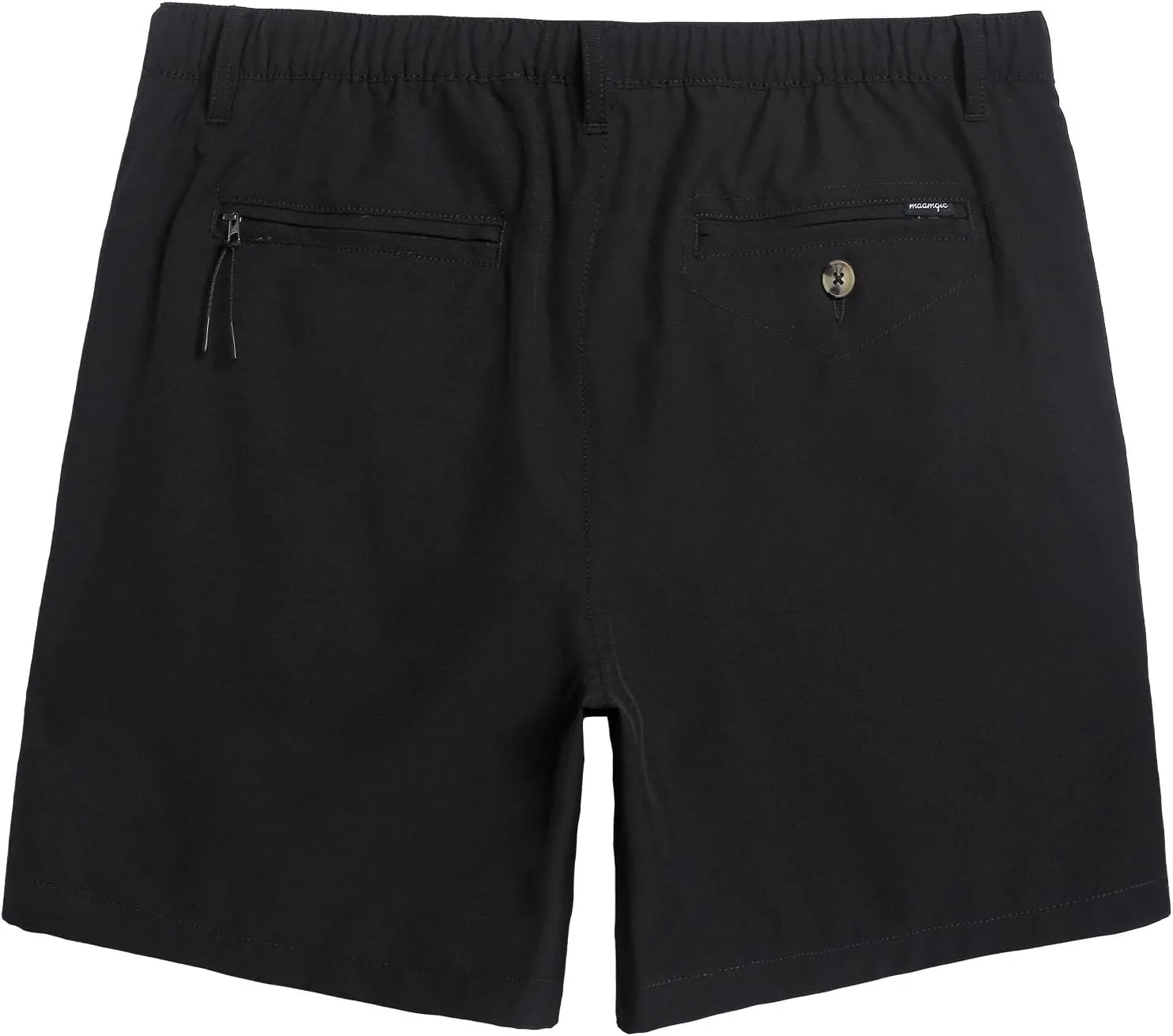 maamgic Mens Casual Shorts with Compression Liner 5/7 Inch Classic Fit Khaki Shorts