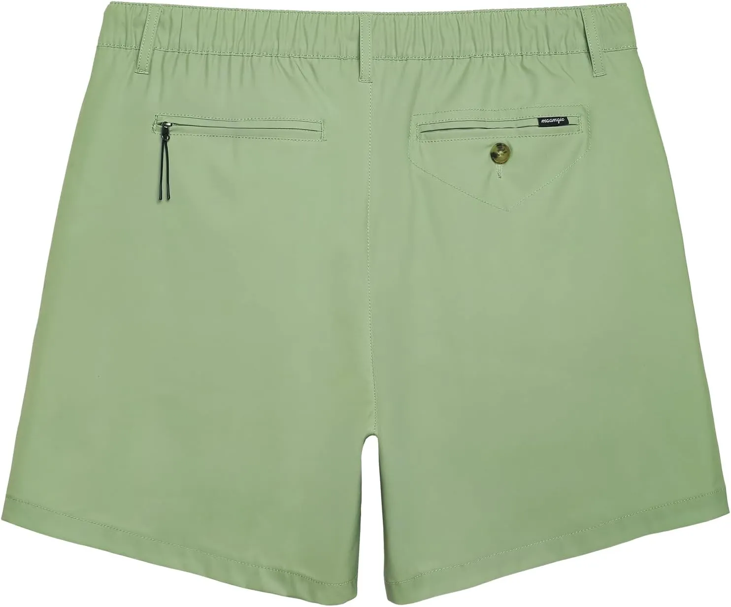 maamgic Mens Casual Shorts with Compression Liner 5/7 Inch Classic Fit Khaki Shorts