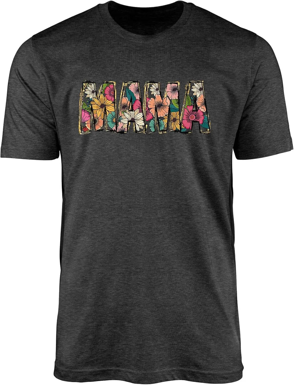 Mama Floral Graphic Tee - Cute Boho Motherhood T-Shirt for Moms, Aesthetic Flower Print Casual Outfit
