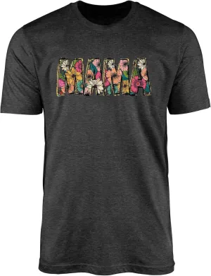Mama Floral Graphic Tee - Cute Boho Motherhood T-Shirt for Moms, Aesthetic Flower Print Casual Outfit