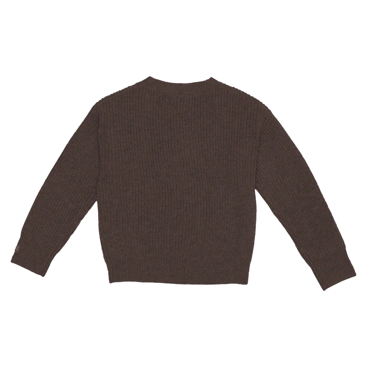 Matu Merino Wool Cardigan | Dark Taupe Melange