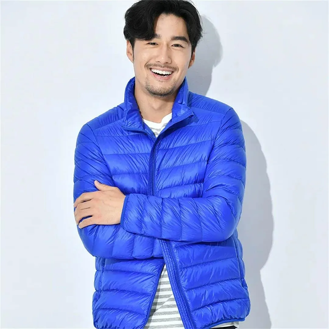 Men's Duck Down Hooded Jacket Men's Portable Jacket Waterproof Windproof Down Jacket Jacket