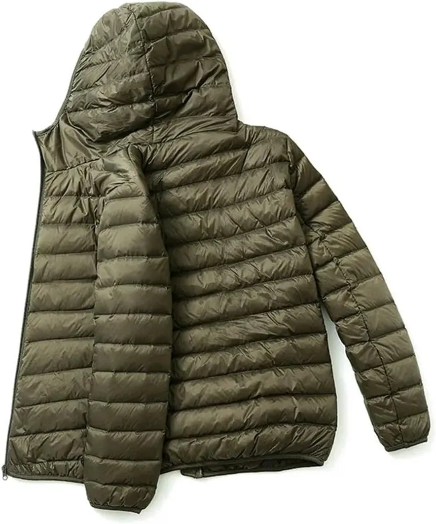 Men's Duck Down Hooded Jacket Men's Portable Jacket Waterproof Windproof Down Jacket Jacket