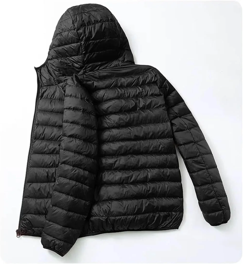 Men's Duck Down Hooded Jacket Men's Portable Jacket Waterproof Windproof Down Jacket Jacket