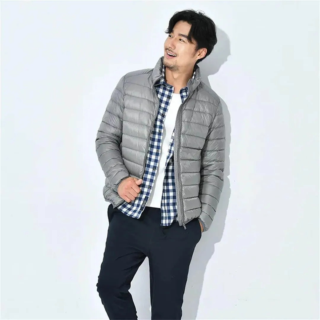 Men's Duck Down Hooded Jacket Men's Portable Jacket Waterproof Windproof Down Jacket Jacket