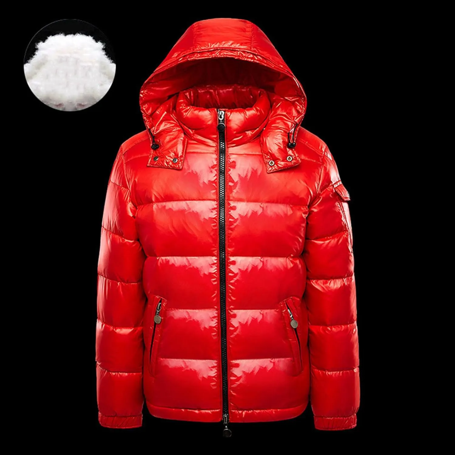 MenS Hooded Puffer Jacket Lightweight Insulation Winter Warm Coat Cropped Shiny Down Jacket Clearance Deals
