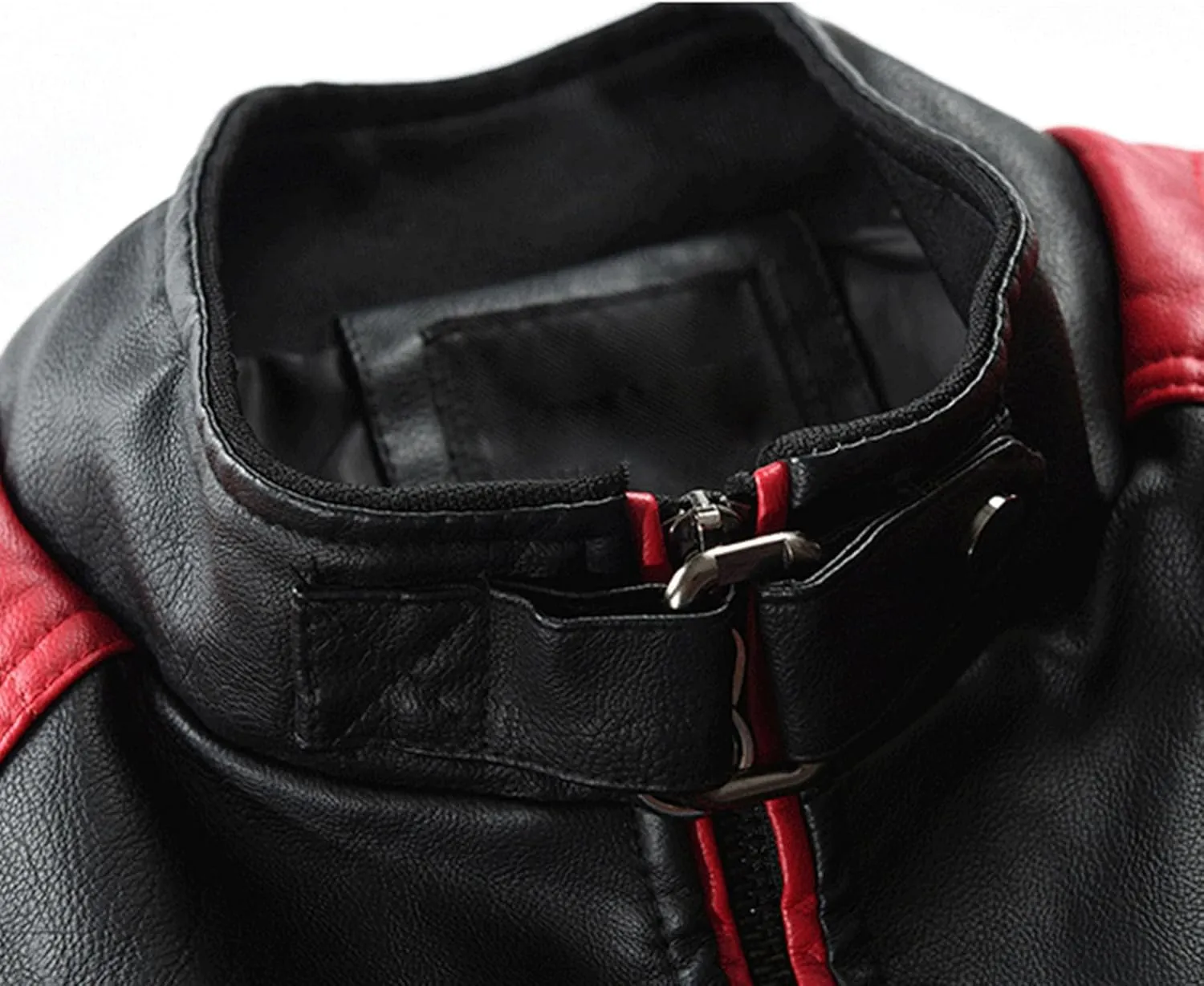 Mens Jacket Motorcycle Vintage Pu Stand Collar Coats Faux Leather Jackets Bomber Fashion Slim Fit Jacket Coat