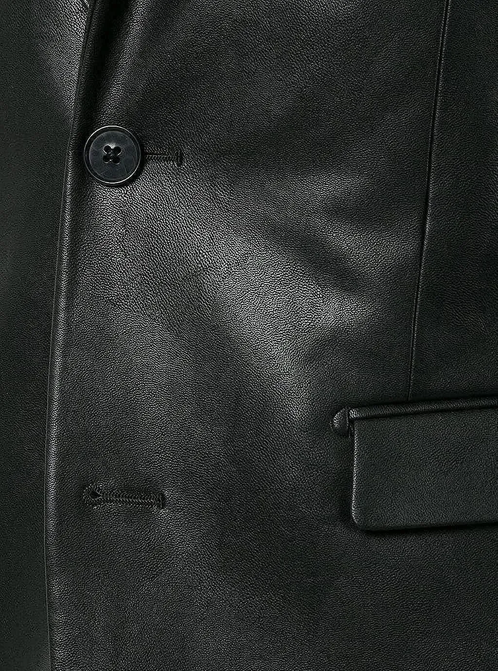 Mens Leather Blazer  Lambskin Leather Blazer Men Genuine Leather Jacket Blazers - Men's Real Leather Sport Coat