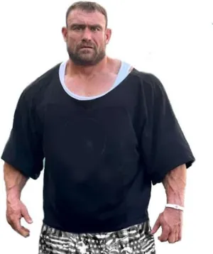 Men's Oversize Gym T-Shirt, Bodybuilding Rag Top Muscle Plus Sized Tee in French Terry Cotton.
