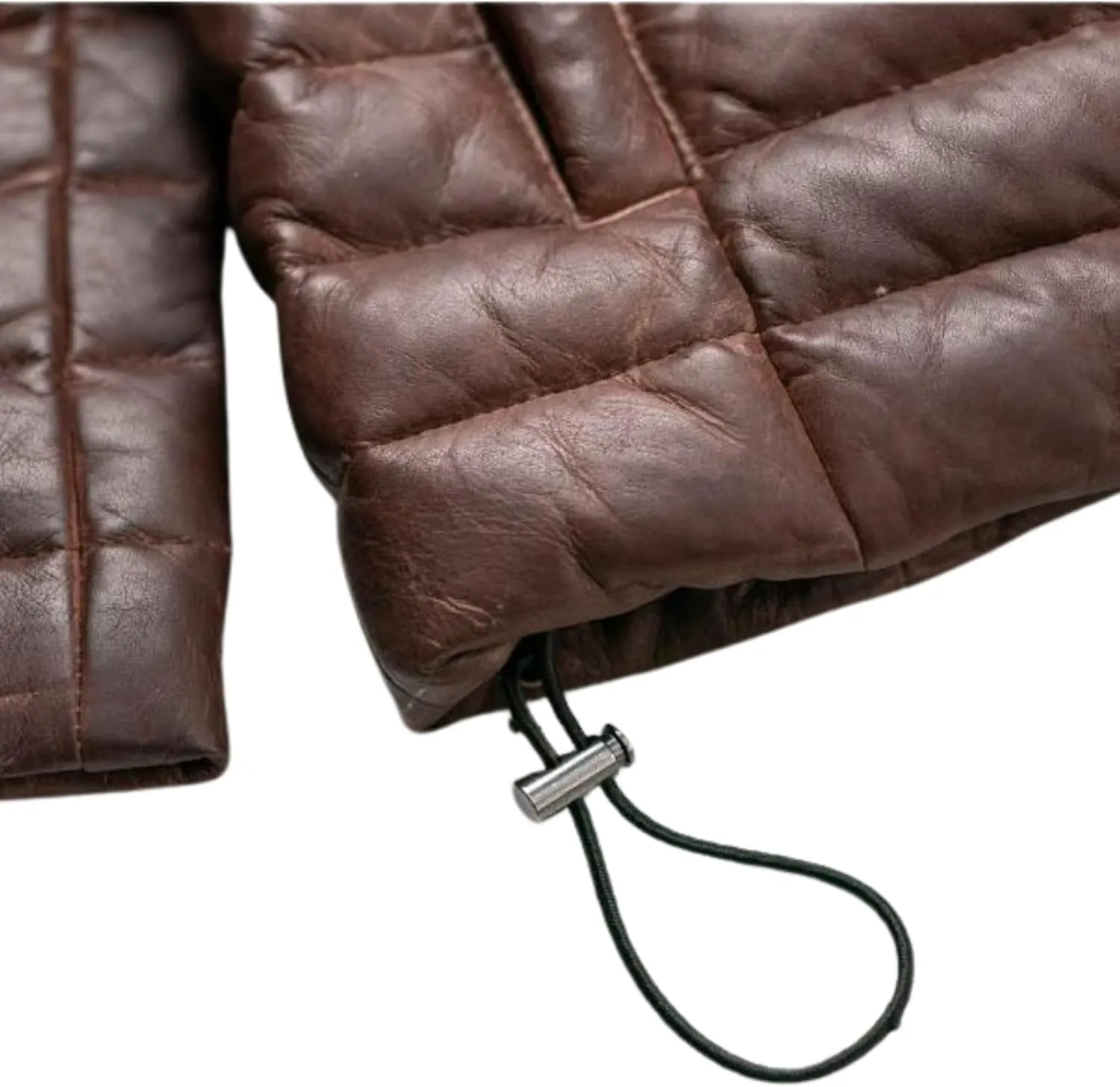 Mens Puffer Jacket Real Lambskin Leather Down Jacket Lightweight Zip Up Winter Mens Puffer Coat