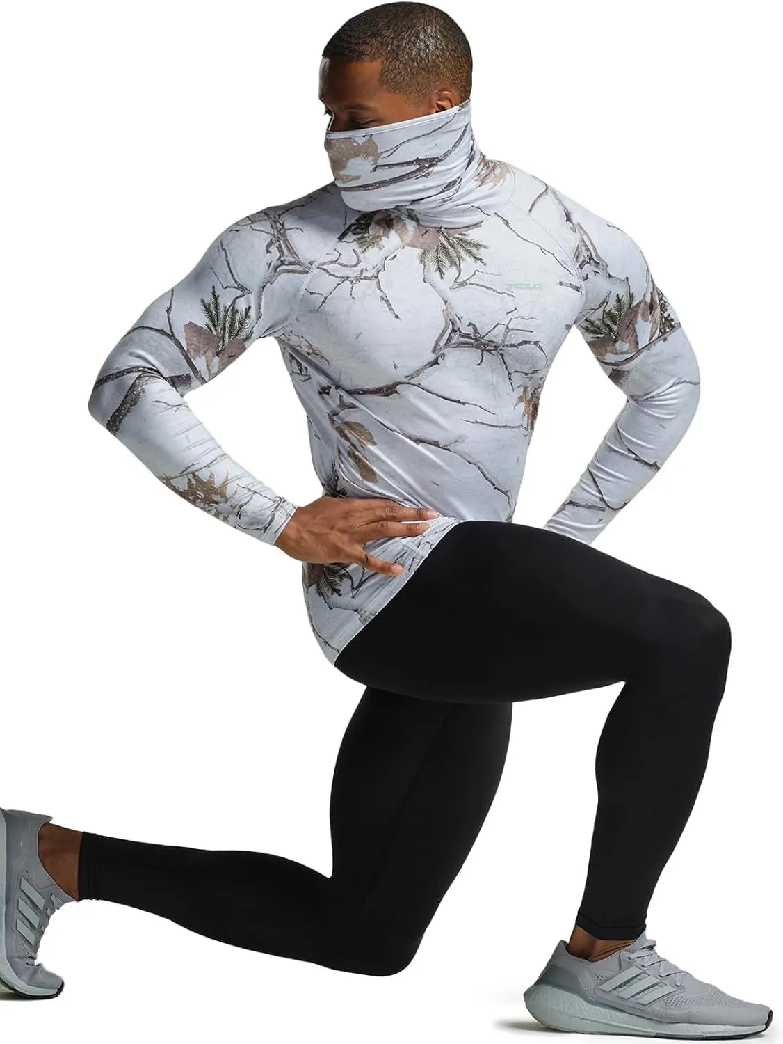Men’s UPF 50  Mock Long Sleeve Compression Shirt