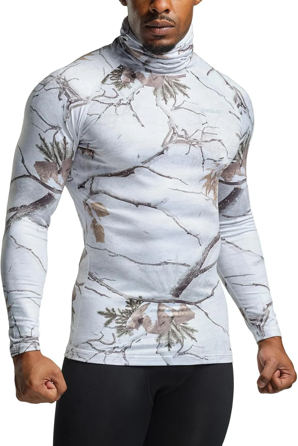 Men’s UPF 50  Mock Long Sleeve Compression Shirt