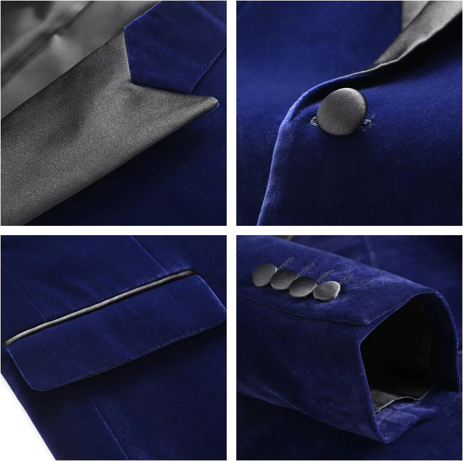 Mens Velvet Suits 2 Piece Slim Fit for Men Tuxedo Blazer Peaked Lapel One Button Wedding Dinner Jacket & Pants Suits