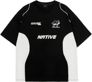 Men's Vintage Y2k Jersey Shirts Oversized Graphic Contrast Color Racing Tee Streetwear Tshirt