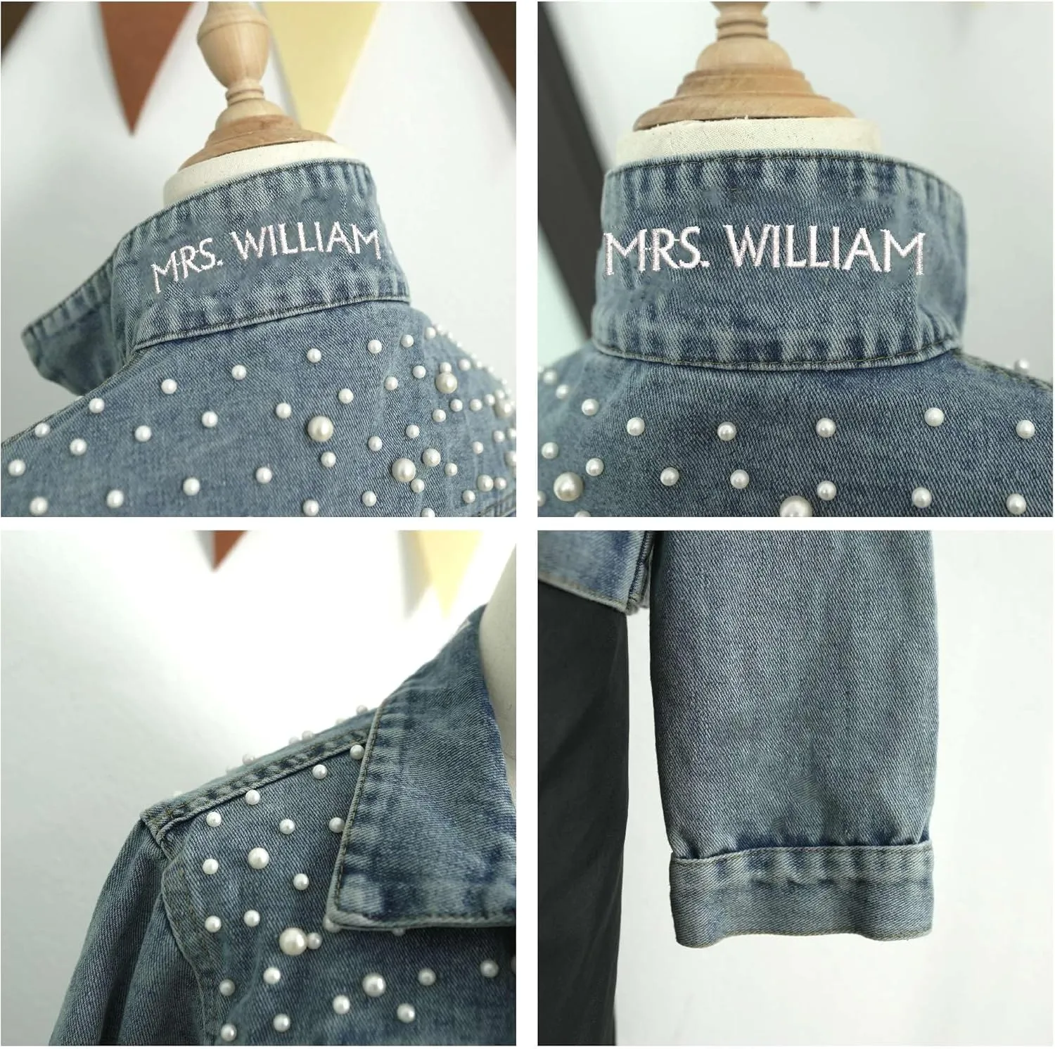 Noni Custom Bride Denim Jacket, Bride Jean Jacket, Future Mrs Jacket,Custom Personalized Jacket, Wedding Jean Jacket