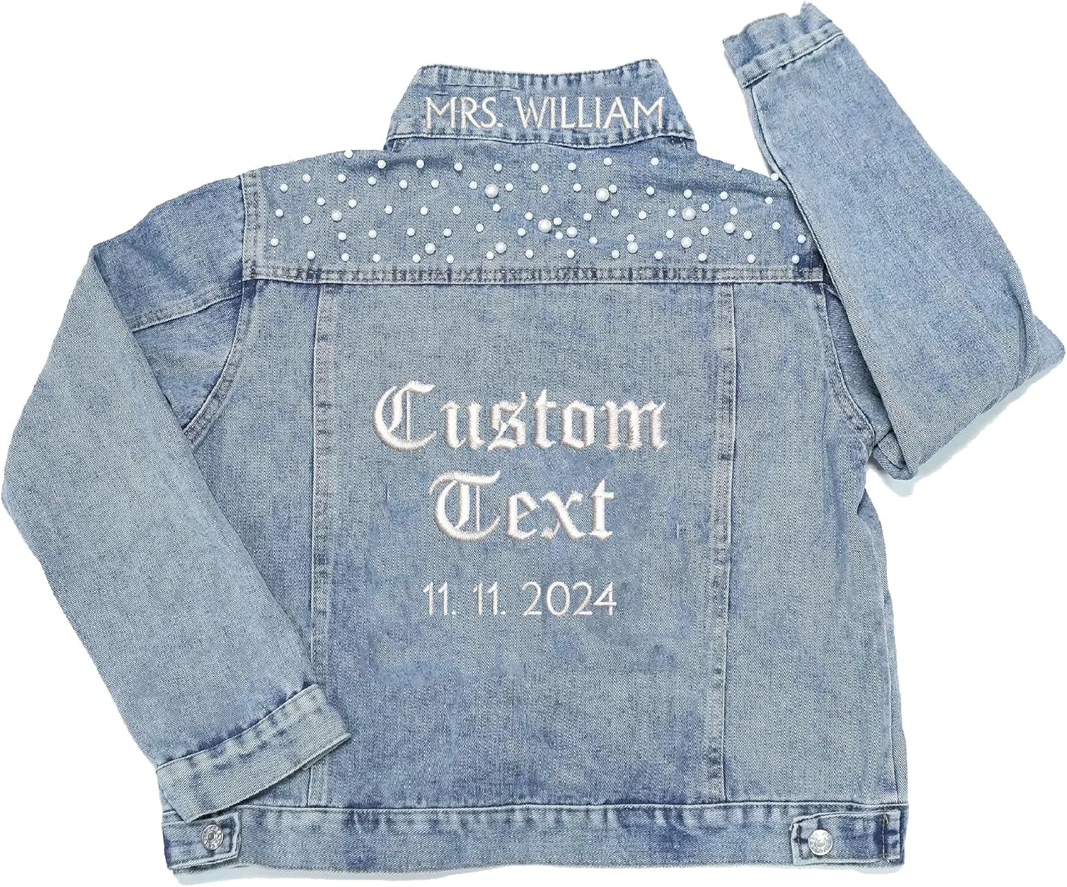 Noni Custom Bride Denim Jacket, Bride Jean Jacket, Future Mrs Jacket,Custom Personalized Jacket, Wedding Jean Jacket