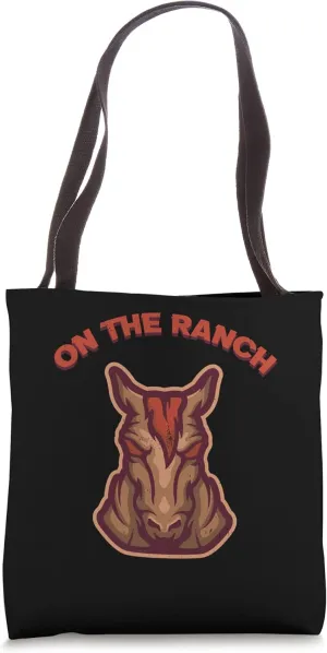 On The Ranch Horses Equestrian Saddle Horse Tote Bag
