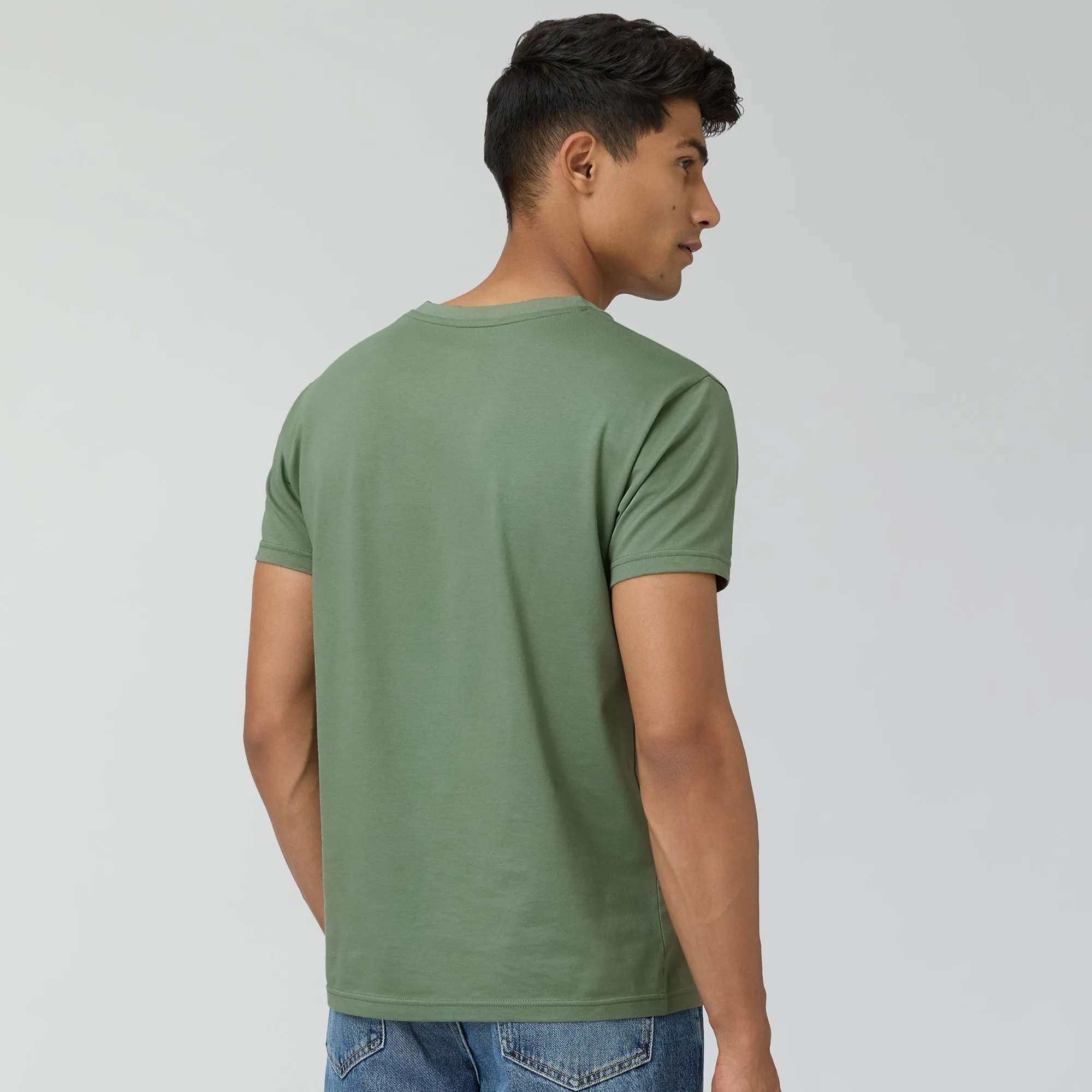 Pace Combed Cotton T-shirts Sage Green