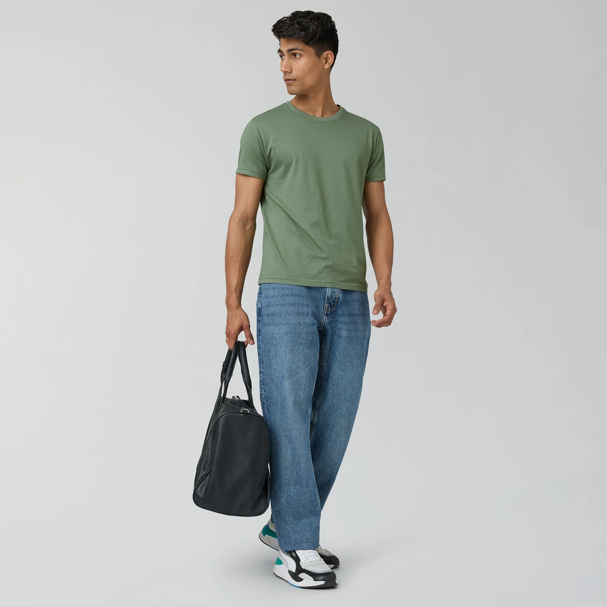 Pace Combed Cotton T-shirts Sage Green