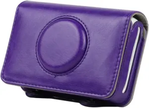 Pu Leather Snap Touch Camera Case Protector Bag for Instant Camera Shoulder Strap Easy Clean Stylish Solid Design