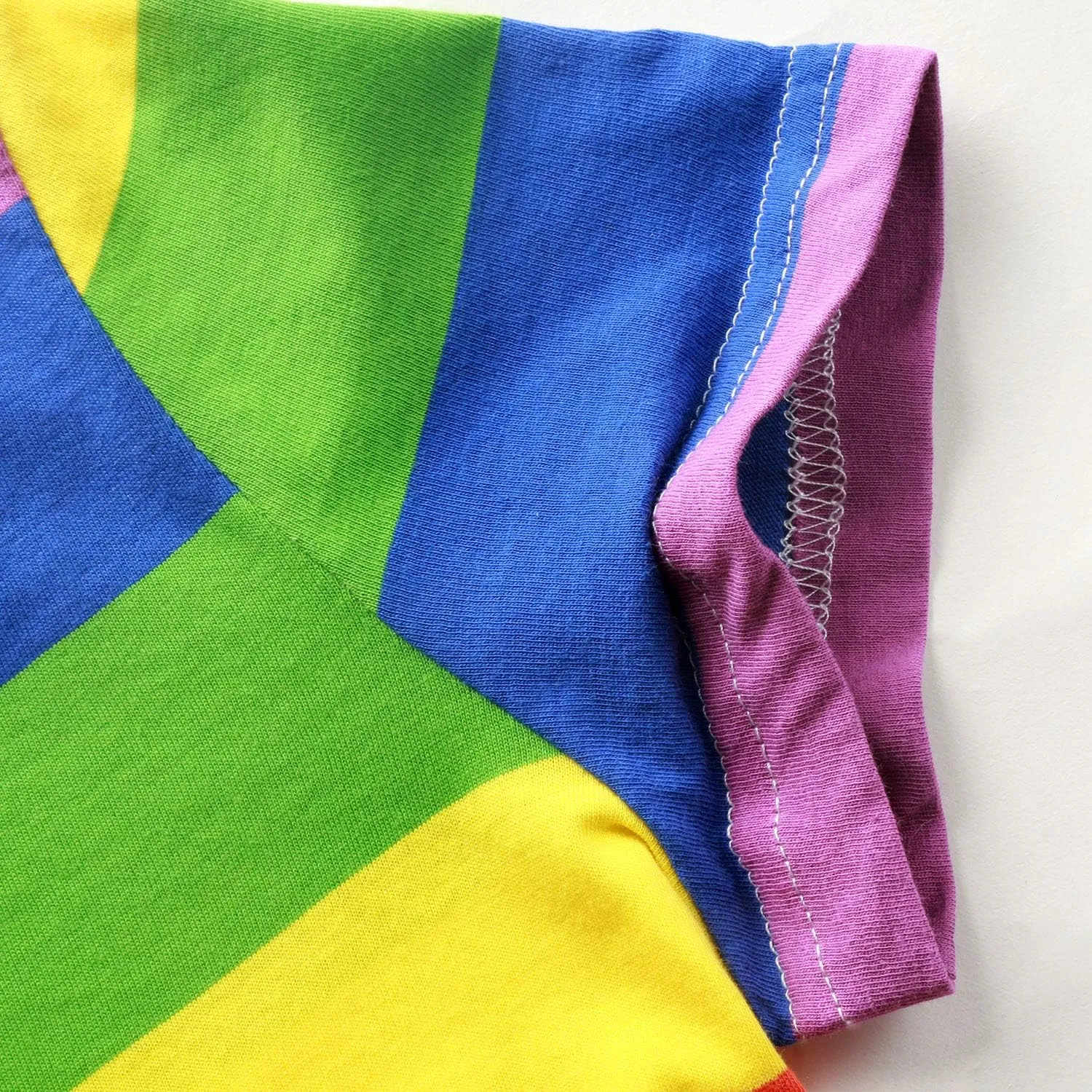 Rainbow T Shirt Women Striped Crew Neck Short Sleeve Stripes Tee Top Stripped