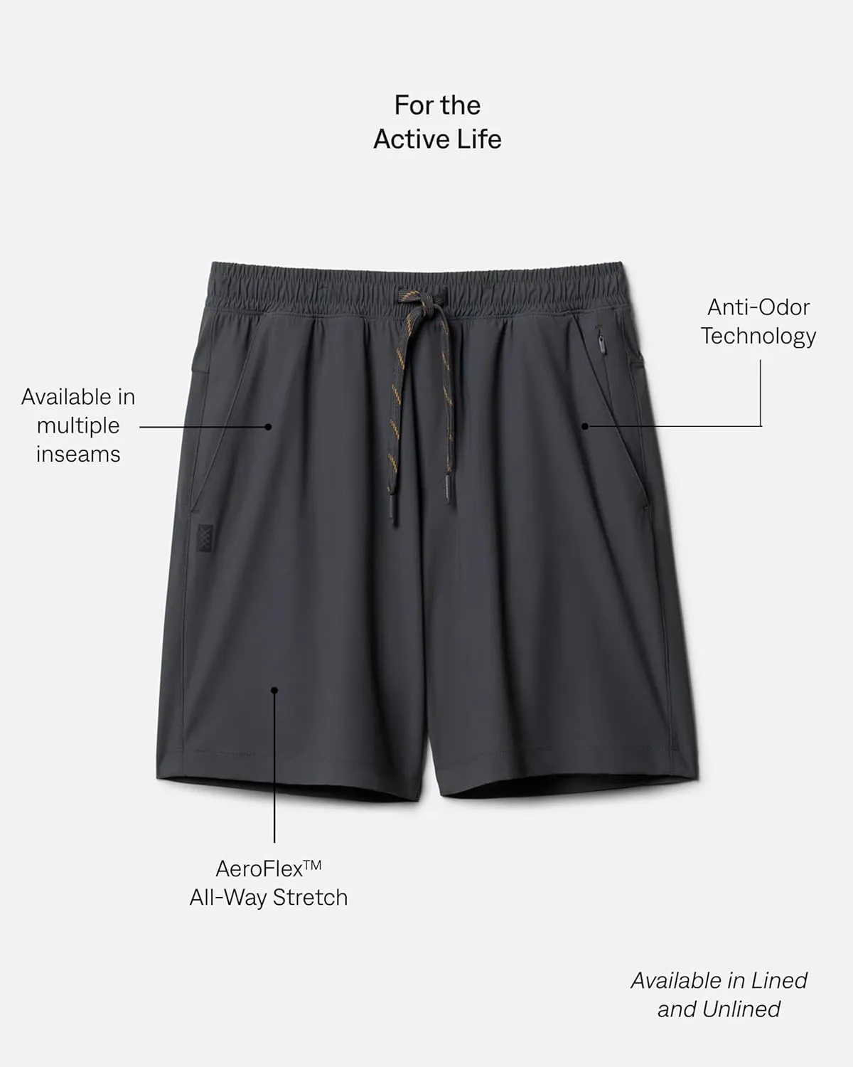 Rhone 9" Pursuit Short - Mens Unlined Workout Shorts, Lightweight, All-Way Stretch Gym Shorts