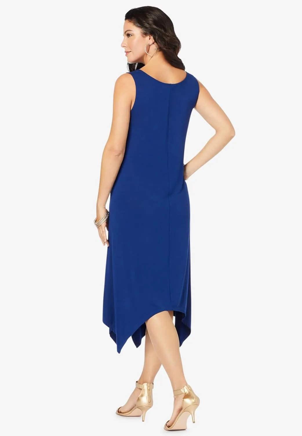 Roaman's Women's Plus Size Sleeveless Swing Dress