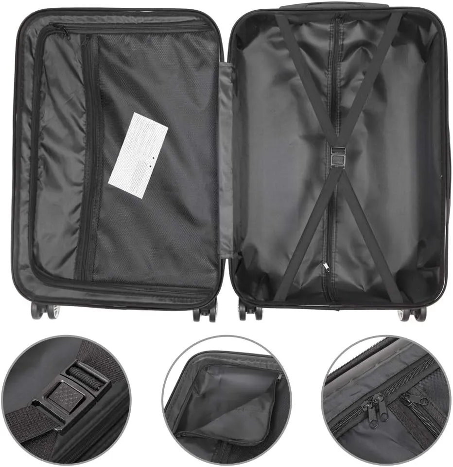 Saynwsih 3-Piece Luggage Set with Spinner Wheels - Large Capacity Suitcase Set, Durable 3-in-1 Multifunctional Travel Luggage Sets, Lightweight & Easy-Clean (Dark Green)