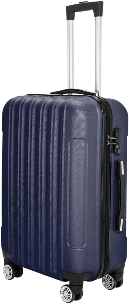 Saynwsih 3-Piece Luggage Set with Spinner Wheels - Large Capacity Suitcase Set, Durable 3-in-1 Multifunctional Travel Luggage Sets, Lightweight & Easy-Clean (Navy Blue)