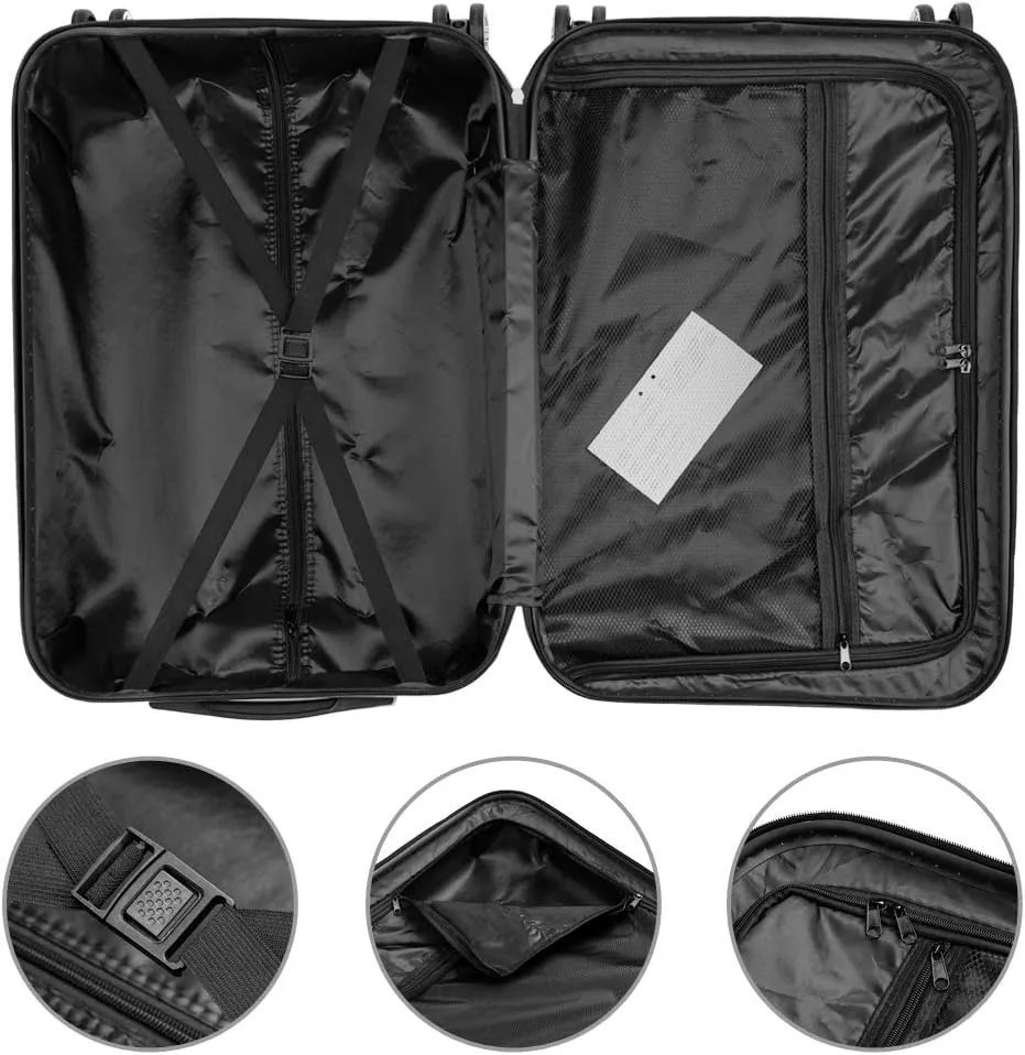 Saynwsih 3-Piece Luggage Set with Spinner Wheels - Large Capacity Suitcase Set, Durable 3-in-1 Multifunctional Travel Luggage Sets, Lightweight & Easy-Clean (Navy Blue)