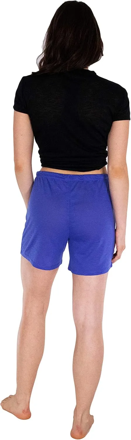 Sexy Basics Women's 6 Pack Drawstring Shorts/Semi-Sheer Casual - Lounge - Sleep - Spa Shorts