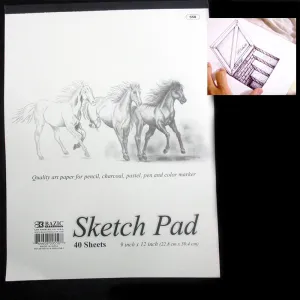 Sketchbook 9 x 12 Inches 40 Sheets Premium Quality Sketch Book Drawing Paper Pad